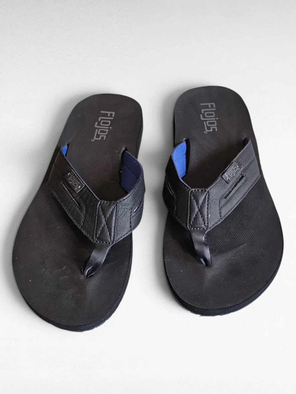 Flojos Flip Flops Black Size 10